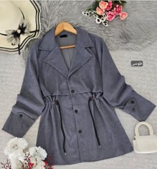 تصویر مانتو مخمل کبریتی ریز 