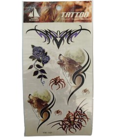 تصویر طرح تتو موقت کد YW-157 Temporary tattoo design code YW-157