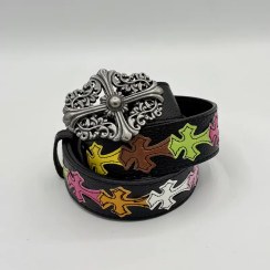 تصویر کمربند کروم هارتز چرم اصلی کد 3 