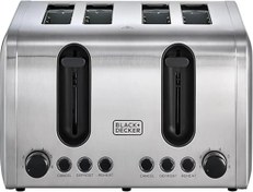تصویر توستر نان بلک اند دکر مدل ET444 با بدنه استیل و ظرفیت ۴ اسلایس 