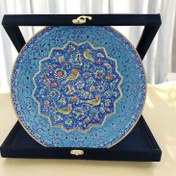 تصویر بشقاب میناکاری دیوارکوب 30 سانتی با قاب جیر کد DK709 