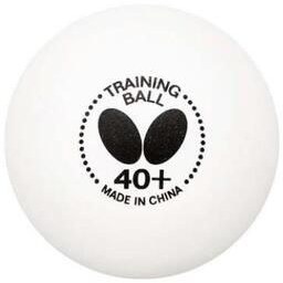 تصویر توپ پینگ پنگ سفید تنیس روی BTF Training Ball 40+ 6er BUTTERFLY 