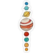 تصویر استیکر لپ تاپ سیارات 