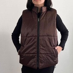 تصویر پافر زنانه کد ۱۲۵۳ قهوه ای 