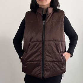 تصویر پافر زنانه کد ۱۲۵۳ قهوه ای 