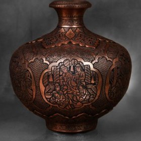 تصویر گلدان اناری قلمزنی 