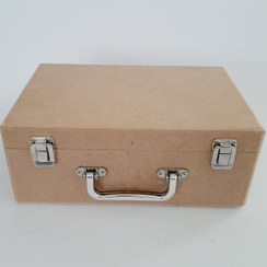 تصویر چمدان چوبی خام 