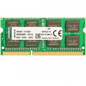 تصویر رم لپ تاپ کینگستون با حافظه 8 گیگابایت و فرکانس 1600 مگاهرتز ا PC3L-12800 8GB DDR3L 1600MHz SODIMM Laptop Memory PC3L-12800 8GB DDR3L 1600MHz SODIMM Laptop Memory