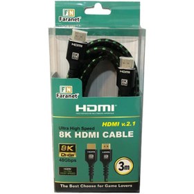 تصویر کابل HDMI v2.1 8K فرانت 3 متری Faranet HDMI v2.1 8K Cable 3m