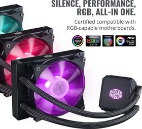 تصویر فن خنک کننده Cooler Master Masterliquid Lc120E Rgb|کولر مایع CPU| رادیاتور 120 میلی متر | پمپ RGB محفظه دوگانه| ‎MLA-D12M-A18PC-R1- زمان تحویل 2 تا 3 هفته کاری 