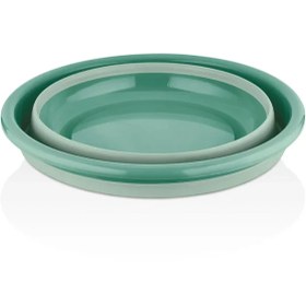 تصویر لگن تاشو گرد کیولوکس کد L-00804 