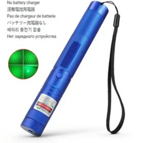 تصویر لیزر پوینتر سبز شارژی برد 12 کیلومتر بدنه فلزی رنگی Laser Pointer Green Charger Board 12 km