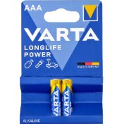 تصویر باتری نیم قلمی آلکالاین وارتا مدل Long Life Power بسته 2 عددی 