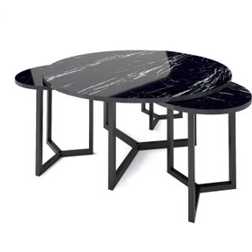 تصویر ست میز پذیرایی مدرن (میز جلو مبلی و عسلی) - مدل FTS101 - طرح چوب ا FTS101 - Front & Tea Table Set FTS101 - Front & Tea Table Set