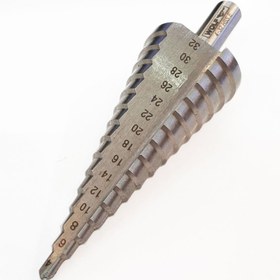 تصویر مته کاجی HSS-E سایز 32-4 میلیمتر برند ولف Wolf 4-32mm HSS-E step drill bit