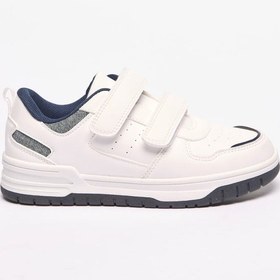 تصویر کفش ورزشی پسرانه با طراحی پنل و بسته شدن با چسب و قلاب برند lbl by shoexpress Boys Panelled Sneakers with Hook and Loop Closure