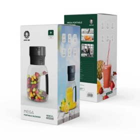 تصویر مخلوط کن قابل حمل مگا گرین لاین حجم 1000 میلی لیتر Mega Portable Blender GNMPBLDRBK