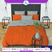 تصویر روتختی دو نفره 6 تکه تک رنگ کارینا نارنجی ملحفه 180 کد 3018 