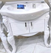 تصویر روشویی کابینتی طرح سلطنتی پایه دار 63 یو پی وی سی 