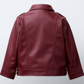 تصویر جاکت بایکری یقه نواردار با زیپ از برند زارا 