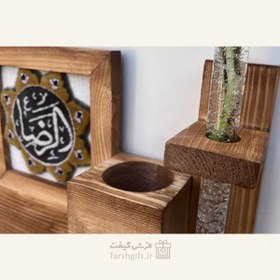 تصویر جا قلمی چوبی الرضا(ع) 