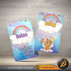 تصویر طرح کارت ویزیت تم تولد 