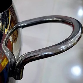 تصویر کتری و قوری استیل 6 لیتر تک خط برند نیچی Nichi brand 6 liter single line steel kettle and teapot