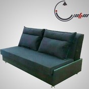 تصویر مبل تخت‌خواب شو دو نفره مدل باران سایز ۱۴۰ با باکس 