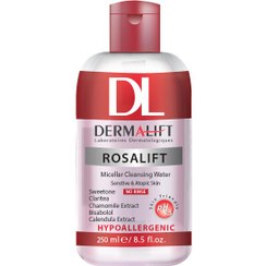 تصویر میسلار واتر پوست حساس درمالیفت Dermalift Rosalift Micellar Cleansing Water - Sensitive & Atopic Skin