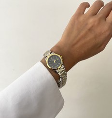 تصویر ساعت مچی زنانه کاسیو بند استیل نقره‌ای طلایی CASIO