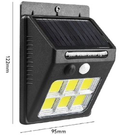 تصویر چراغ مثلثی خورشیدی سه حالته سنسوردار SOLAR LIGHT OUTDOOR triangle