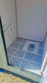 تصویر کانکس توالت تک چشمه - دارای ابعاد 100در 100 و 100در120 می باشد / با تجهیزات و بدون تجهیزات () ا conex conex