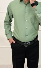 تصویر پیراهن یقه‌دار سبز 
