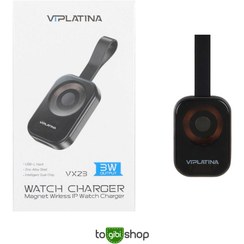 تصویر شارژر وایرلس ساعت هوشمند اپل VIPLATINA مدل VX23 3W 