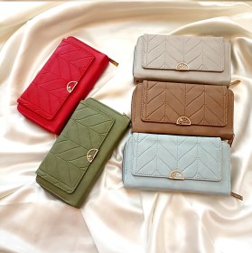 تصویر کیف پول زنانه یراق گل 