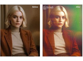 تصویر دانلود قالب افکت عکس آنالوگ فتوشاپ 