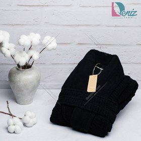 تصویر حوله تن پوش Cotton Life رنگ مشکی 