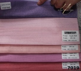 تصویر پرده حریر نازلی صورتی کد 7019 