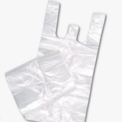 تصویر نایلکس یا کیسه دسته دار شفاف بسته ی 100 عددی سایز 25 در 35 