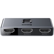 تصویر هاب مبدل 1 به 2 HDMI باسئوس مدل Baseus CAHUB-BC0G Matrix HDMI Splitter در بروزکالا 