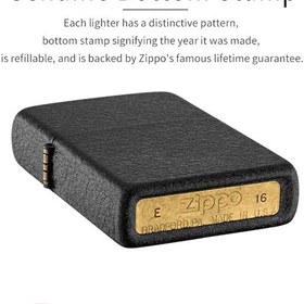 تصویر فندک زیپو مدل Zippo black crackle Lighter کد 236 Zippo black crackle Lighter