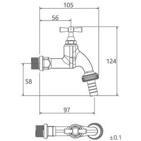 تصویر شیر شلنگی شودر مدل کلیدی 