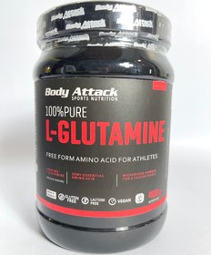 تصویر ال گلوتامین بادی اتک 100% خالص 400 گرم BODY ATTACK 100% PURE L-GLUTAMIC ACID 