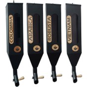 تصویر سیلو قهوه دیواری ۴ عددی فلزی طرح جدید 