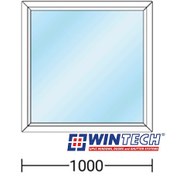 تصویر پنجره دو جداره یو پی وی سی وین تک Wintech ابعاد 100x100 سانتیمتر 