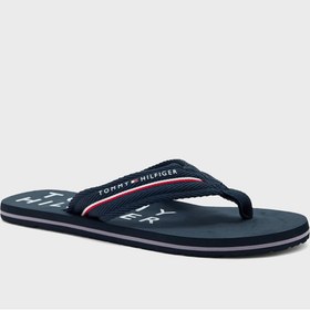 تصویر دمپایی ساحلی با جزئیات مونوگرام برند Tommy Hilfiger Monogram Detail Beach Flip Flops