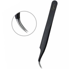 تصویر موچین کاشت مژه سر کج مدل M020 لوپینا ا Lopina Tweezers M020 Lopina Tweezers M020