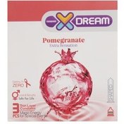 تصویر کاندوم 3عددی تنگ کننده واژن حاوی عصاره انار Pomegranate ایکس دریم X Dream Pomegranate Condom 3pcs