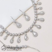 تصویر سرویس نقره تراش بدون نگین da316 