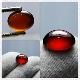 تصویر سنگ گارنت اصل و زیبا با تراش Cabochon 